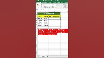 EXACT function in excel Tricks #excel #shorts #exceltutorial