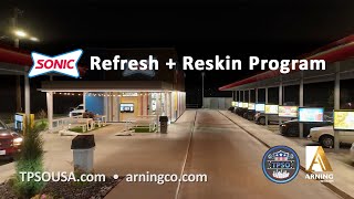 New Sonic Drive-In Restaurant Refresh Reskin Construction