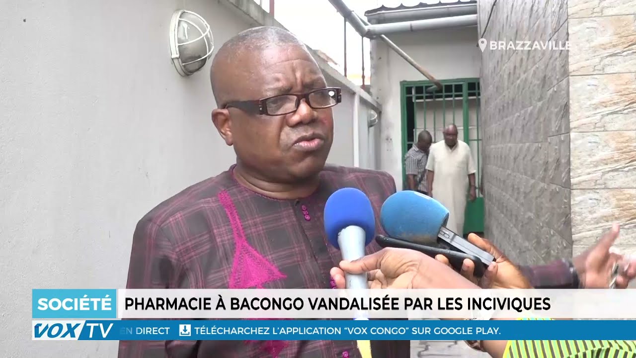 Pharmacie à Bacongo vandalisée par les inciviques