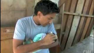 Dr. sanjay gupta treating a 15 day old baby on the street