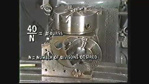 Machine Technology IV Lesson 3 Dividing Head and Rotary Table