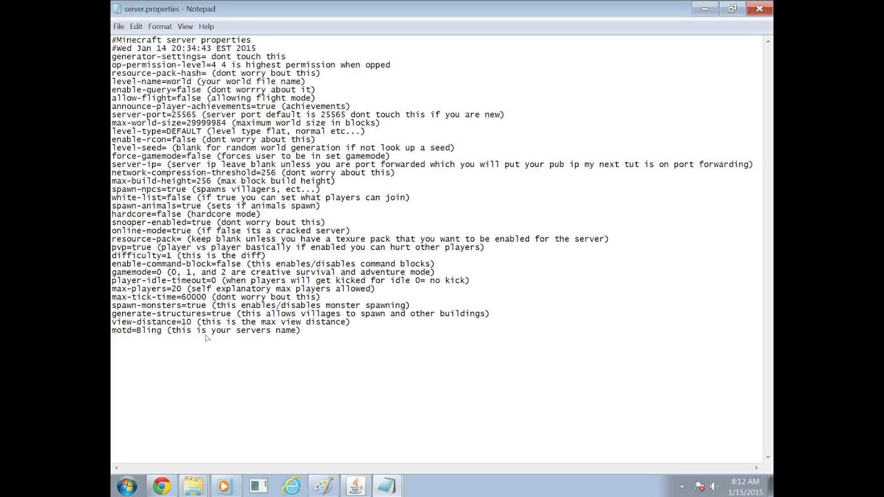 Advanced minecraft server prop plus how to change the server world ...