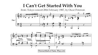 Oscar Peterson - I Can&#39;t Get Started With You | Tokyo concert 28th February, 1987 (transcription)