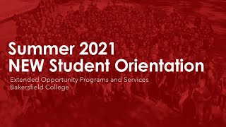 EOPS Summer 2021 New Student Orientation