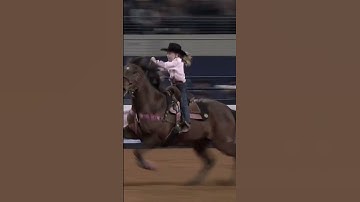Thumbnail of Barrel racer at 7 years old competes with the pros.