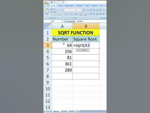 SQRT Function | How to find Square Root of Numbers? #sqrt # ...
