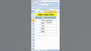 SQRT Function | How to find Square Root of Numbers? #sqrt #exceltutorial #cscjammu #microsoftexcel