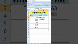 SQRT Function | How to find Square Root of Numbers? #sqrt #exceltutorial #cscjammu #microsoftexcel