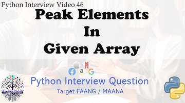 Python : Find the Peak Elements in an Array