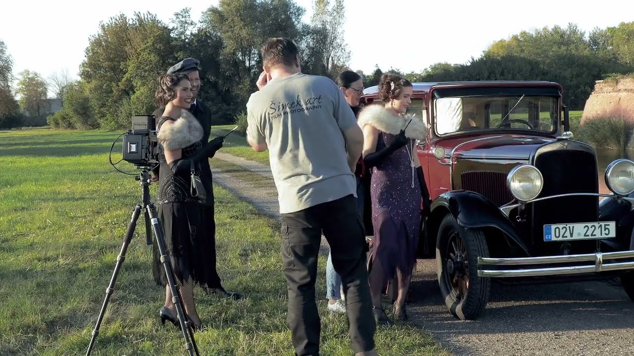 Vintage fashion 1910 - fotografování v kostýmech s autoveteránem - behance the scene