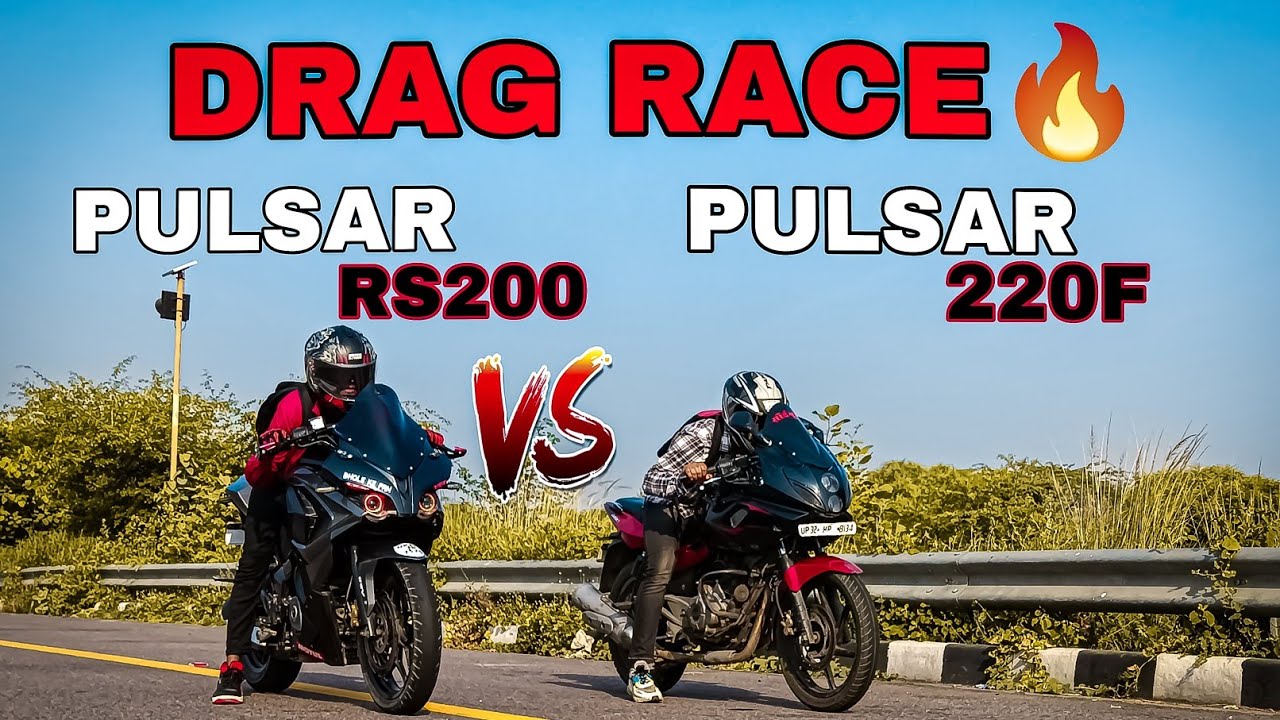 PULSAR RS200 VS PULSAR 220F🔥||DRAG RACE 💥||LEGENDARY BATTLE ⚡||RACE ...
