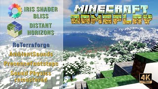 Minecraft Атмосферный геймплей reterraforge, AmbientSounds,PresenceFootsteps,SoundPhysicsremastered