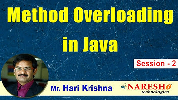 Method Overloading in Java | Session-2 | by Mr. Hari Krishna
