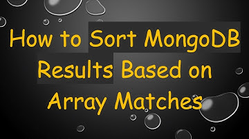 How to Sort MongoDB Results Based on Array Matches
