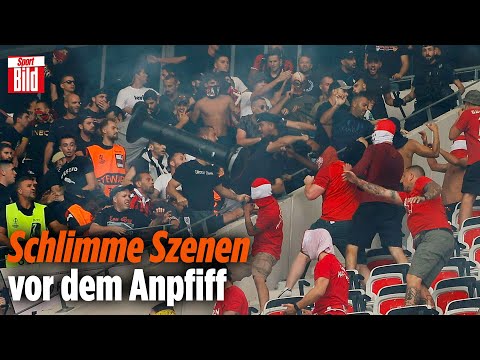 Vor Euro-Spiel in Nizza: Schlimme Randale von Köln-Chaoten im Stadion