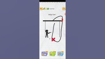 Draw 2 Save Stickman Puzzle Level 12:  Help him?