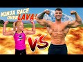 Gymnast vs Giant! The Floor is Lava Ninja Race!