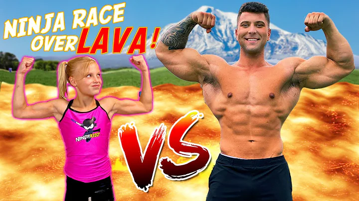 Gymnast vs Giant! The Floor is Lava Ninja Race!
