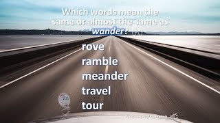 Thumbnail V01/09 Identifying Synonyms - wander