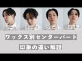 ワックス別センターパート、印象の違いを比較で解説。
