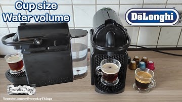 Nespresso Inissia how to program cup size/water volume