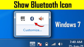 How to show bluetooth icon in windows 7