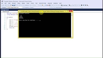 Triangle Pattern C++ Code (Visual Studio)