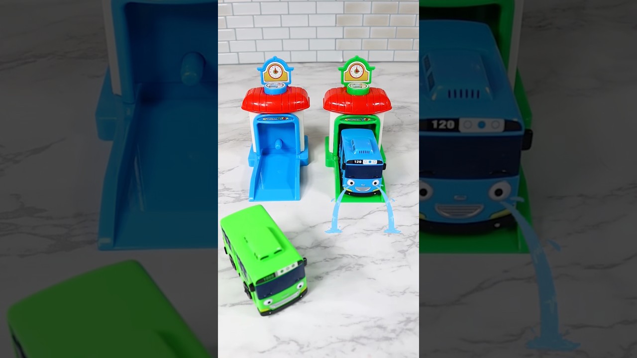 Satisfying with Unboxing & Review Miniature Tayo Bus Garage Set Toys Video | ASMR Videos