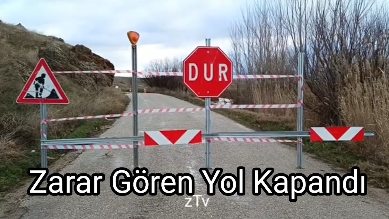 13 Şubat 2026 Oluşan obruk nedeniyle zarar gören yol kapatıldı.