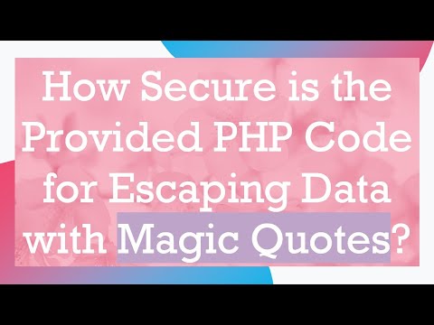 How Secure is the Provided PHP Code for Escaping Data with Magic Quotes?