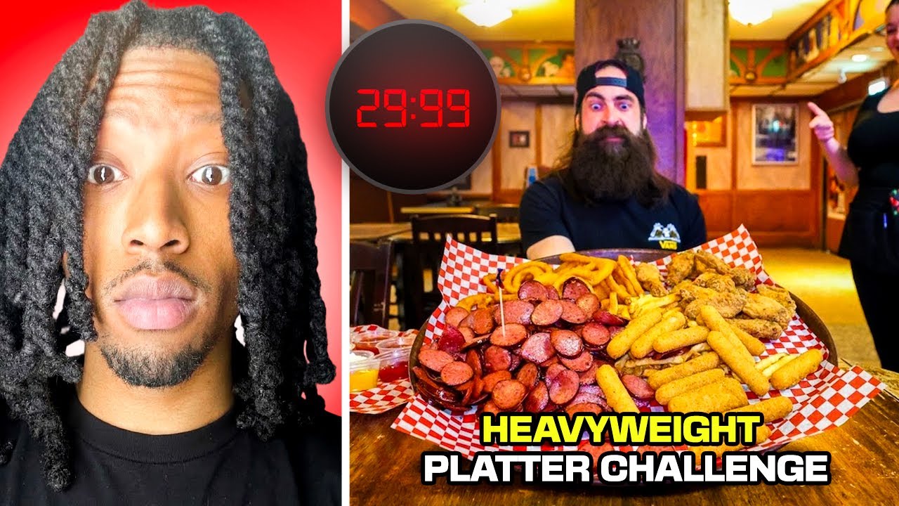 ONLY ONE PERSON BEAT THIS 5LB HEAVYWEIGHT PLATTER CHALLENGE😭🔥 BEARDMEATSFOOD REACTION