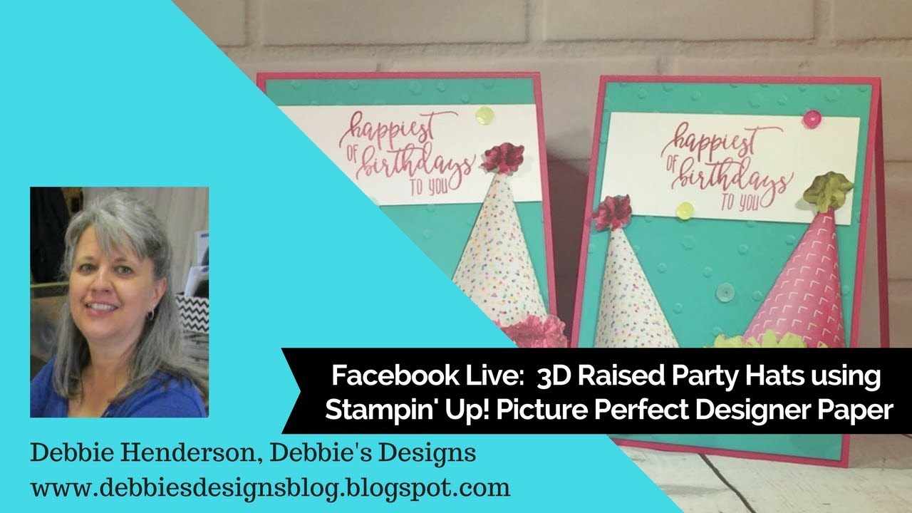 Stampin' Up! Picture Perfect Raised 3D Party Hat Card