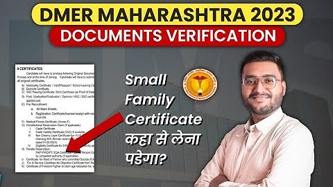 DMER Maharashtra Document Verification List | Document Verification Process