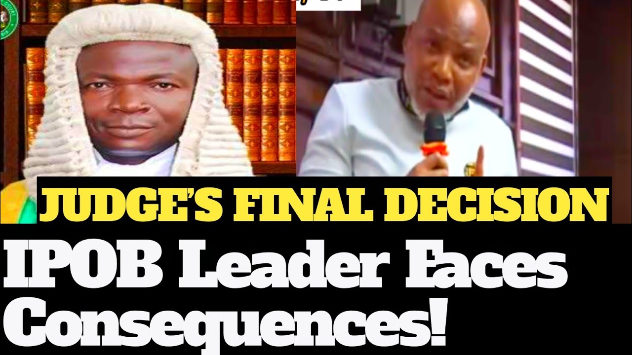 Драма в суде: федеральный судья отправляет Ннамди Кану в тюрьму — сторонники в ярости!