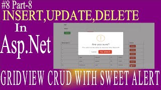 gridview CRUD operation | delete asp.net gridview row  with sweet alert confirmation | Asp.Net screenshot 5