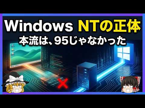 【完全図解】Windows NTの正体 ―今のWindowsを作った頑固な天才【ゆっくり解説】