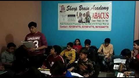 Abacus practice vedio by the Students of Sharp Brain Academy