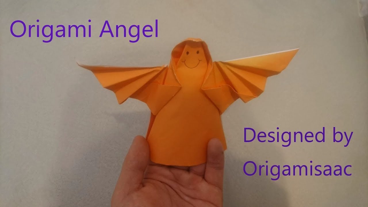 How to Fold an Origami Angel puppet by Origamisaac YouTube