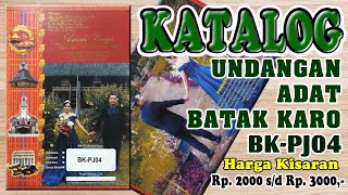 UNDANGAN BATAK KARO, UNDANGAN ADAT KARO, KODE PESANAN BK-PJ04, HARGA Rp. 2000 s/d Rp. 3000,- UNDANGAN BATAK KARO, UNDANGAN ADAT KARO, KODE PESANAN BK-PJ04, HARGA Rp. 2000 s/d Rp. 3000,-