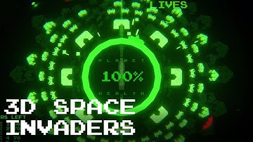 I made Space Invaders in 3D - imagine planet earth surrounded by invaders