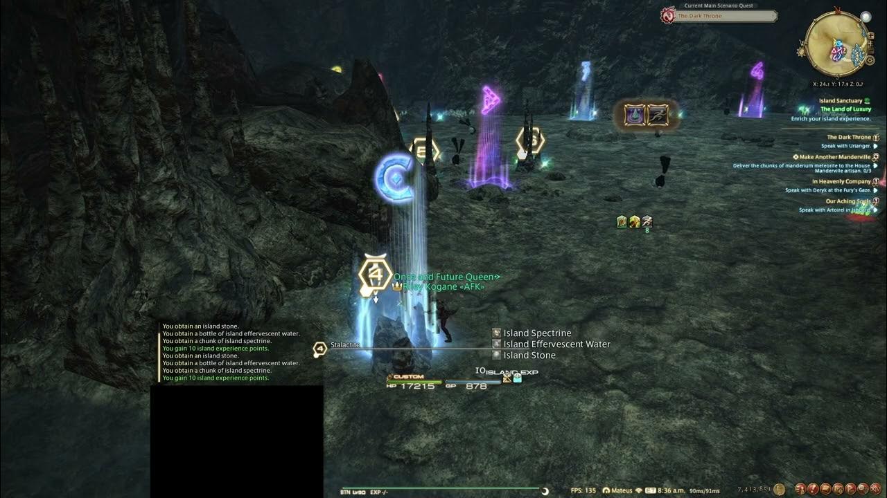 FFXIV Island Effervescent water/Spectrine route YouTube
