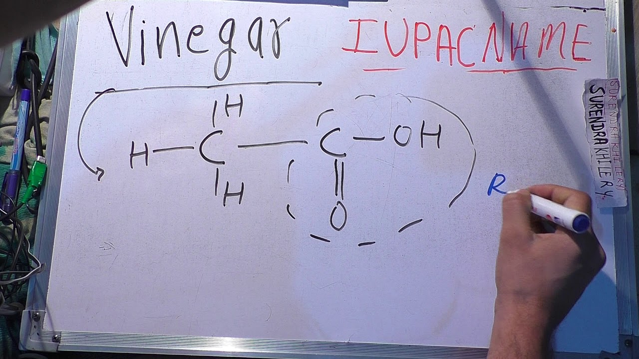 iupac name of vinegar In Hindi iupac nomenclature of organic