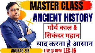 HISTORY ||  मौर्य काल + सिकंदर महान || LEC- 16 || MASTER CLASS BY ANURAG SIR