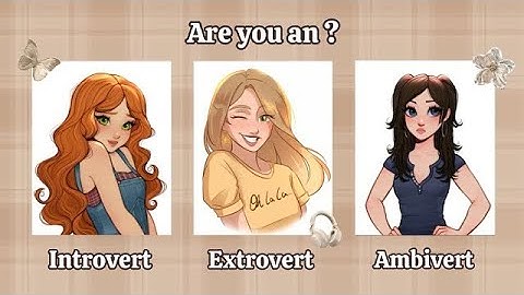 Are You an introvert, Extrovert or Ambivert 🦋✨ | Aesthetic Personality Test Quiz.
