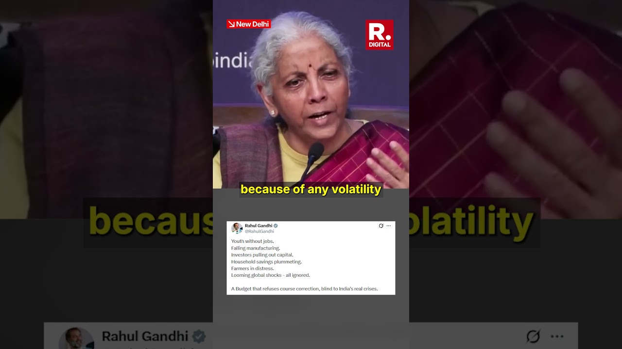 FM Sitharaman Hits Back at Rahul Gandhi on Budget Criticism