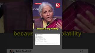 FM Sitharaman Hits Back at Rahul Gandhi on Budget Criticism