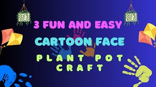 Easy cartoon character face plant pot 🍀#gardendecor #cartoon #kidscraft #easytomake #recycle #craft