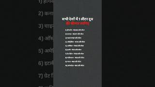 सभी देशों में 1 लीटर दूध की कीमत ? 🤔 #desh #milk #milkprice #motivate #motivation #motivational