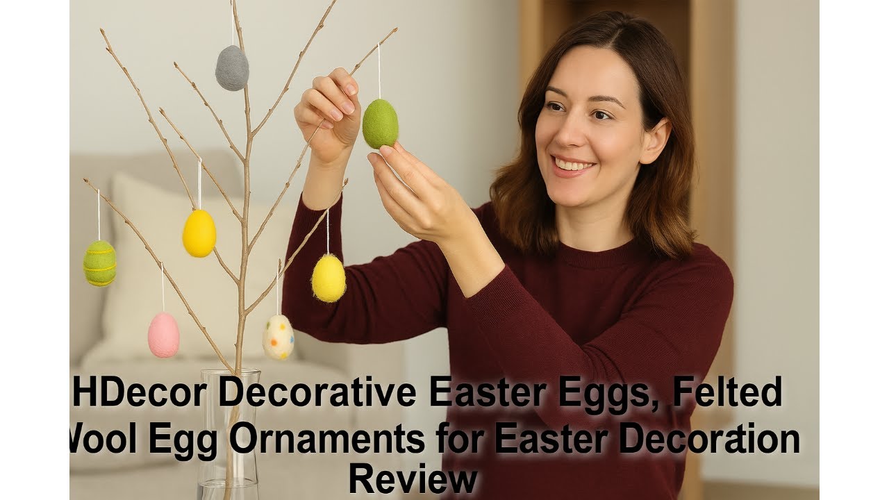 🥚 DHDecor Decorative Easter Eggs, Felted Wool Egg Ornaments for Easter Decoration Review 🌸
