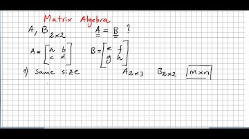 Linear Algebra 49, Matrix Algebra, Equal Matrices